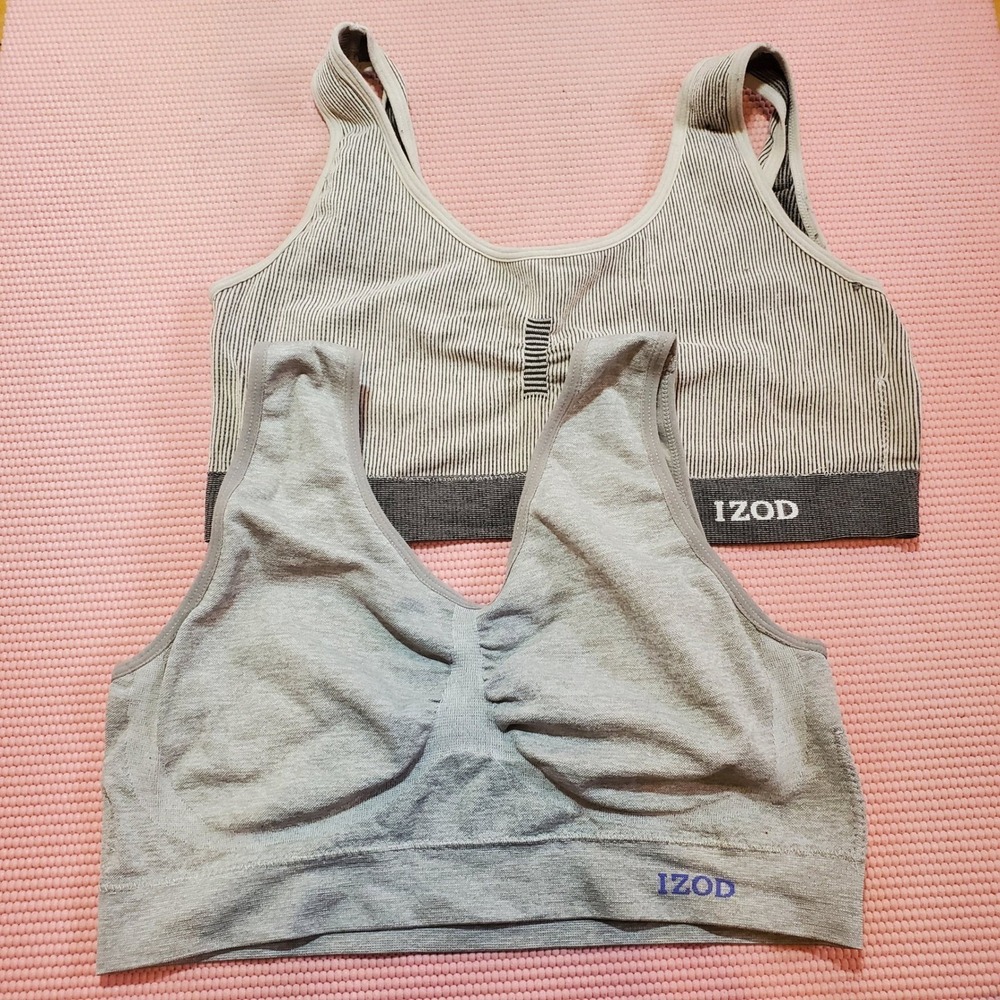 Izod Set of 2 Sports Bras XL Comfy Activewear Athleisure Pullover‎ Stretch